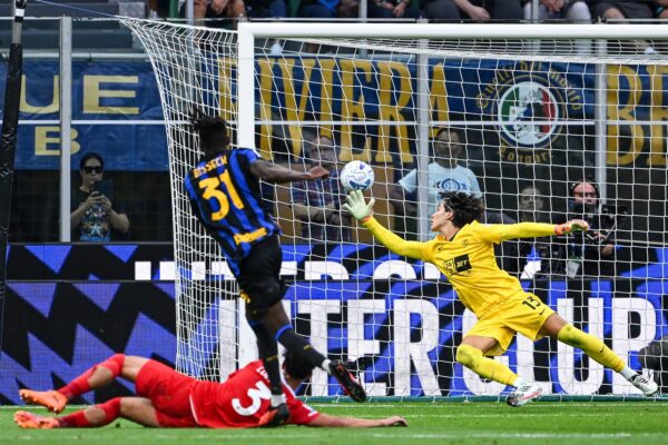 Cm Milano 22/08/2026 - campionato di calcio serie A / Inter-Monza / foto Cristiano Mazzi/Image Sport 
nella foto: gol Yann Bissseck